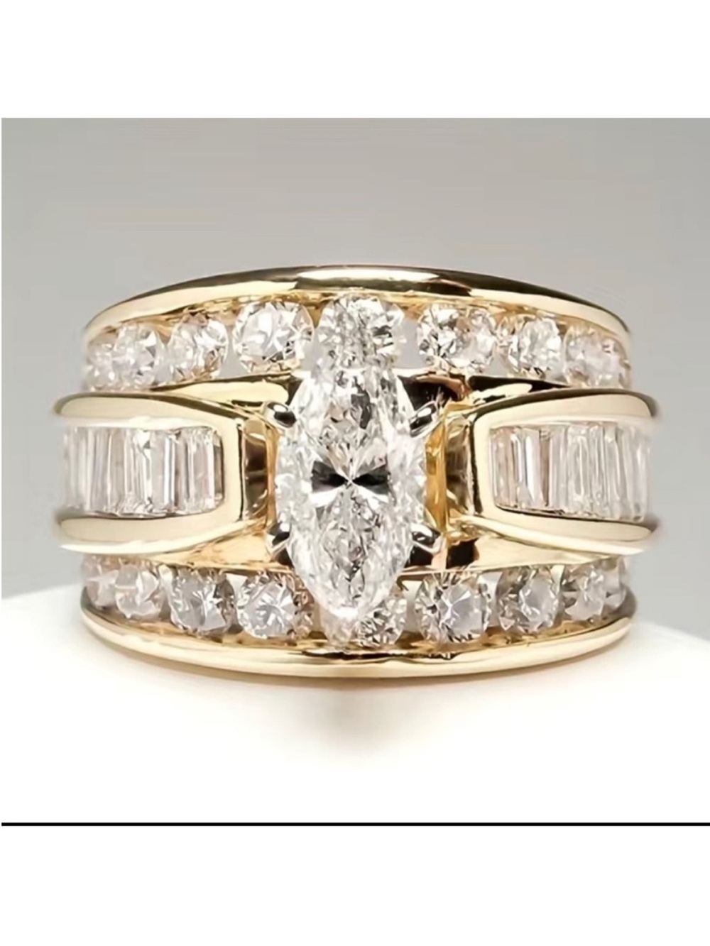 🫟 2 FOR $10 🫟 Size 9 Plated Zircon Ring
